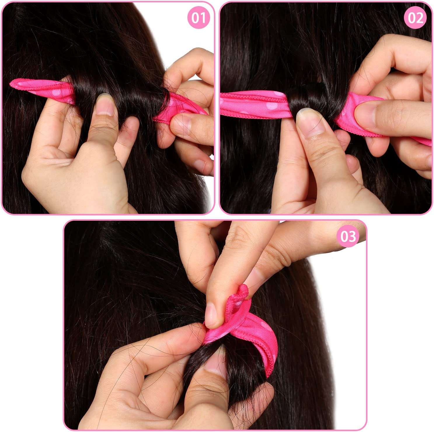 40 Pieces Hair Rollers DIY Hair Styling Rollers Tools Soft Sleep Foam Pillow Hair Curler Rollers Sponge (Color Set 1) image number 4