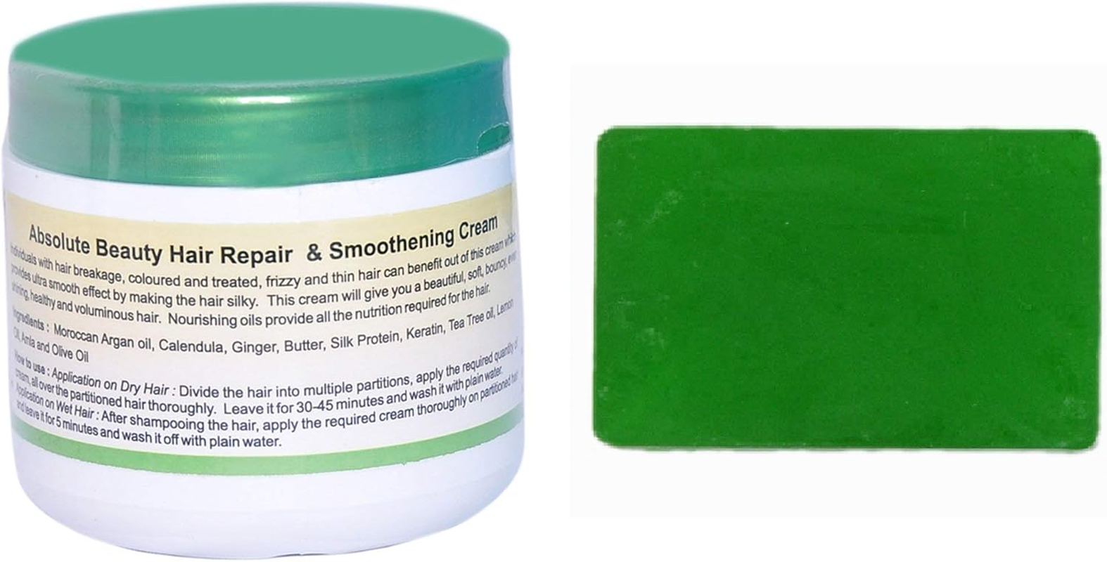 Absolute Beauty Hair Repair Cream and Aloe Vera Soap - Combo Pack, 250 G (Pack of 2)