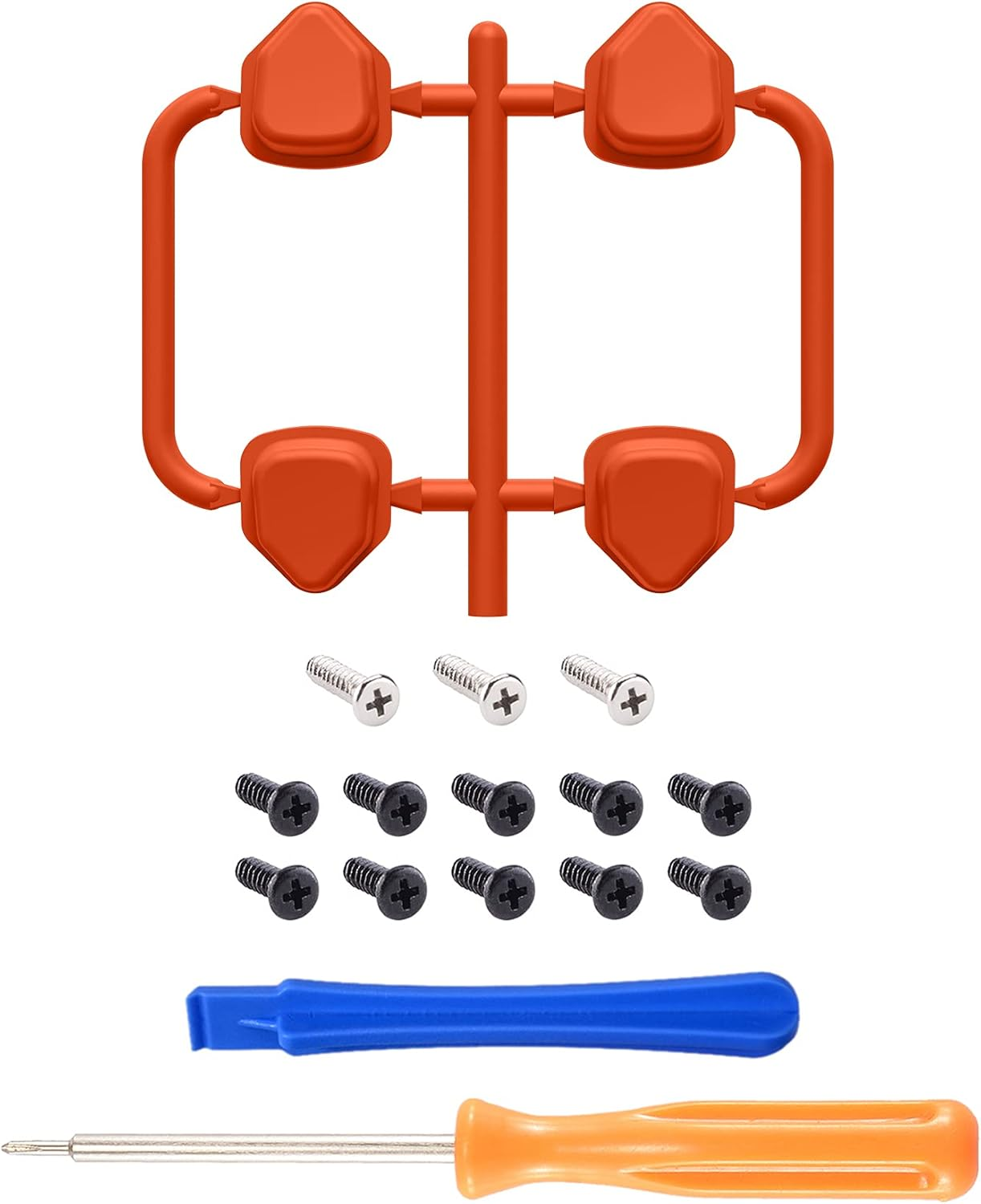 Extremerate Ergonomic Split Dpad Buttons (SDP Buttons) for PS5 Controller, Orange Independent Dpad Direction Buttons for PS5, for PS4 All Model Controller - Chrome Blue image number 3