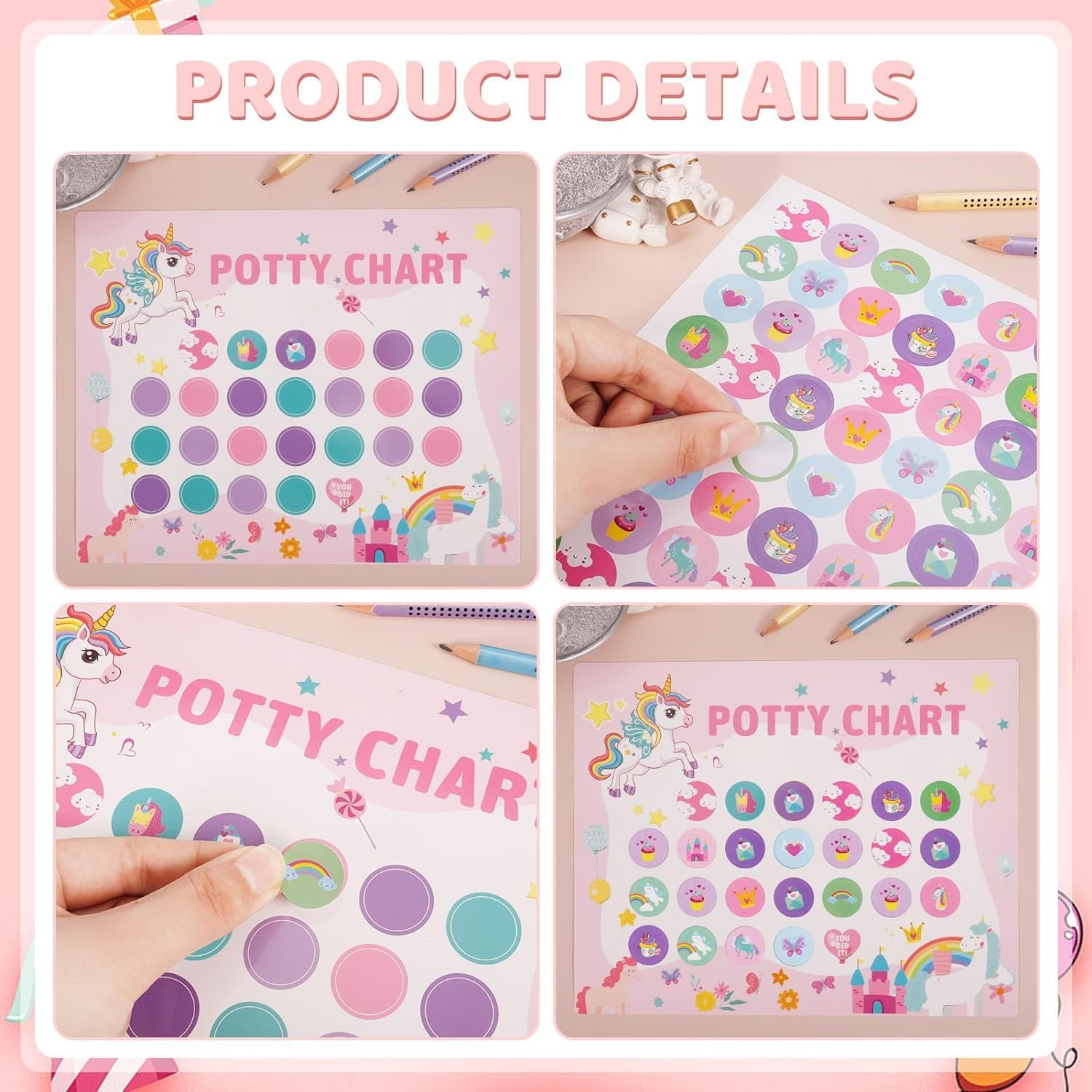 Potty Training Chart for Toddlers Boys & Girls Cartoon Potty Chart with Stickers Toddler Potty Training Sticker Chart for Toilet Training Kids Rewards Chart for Reward Chart on Wall or (Beast) image number 6