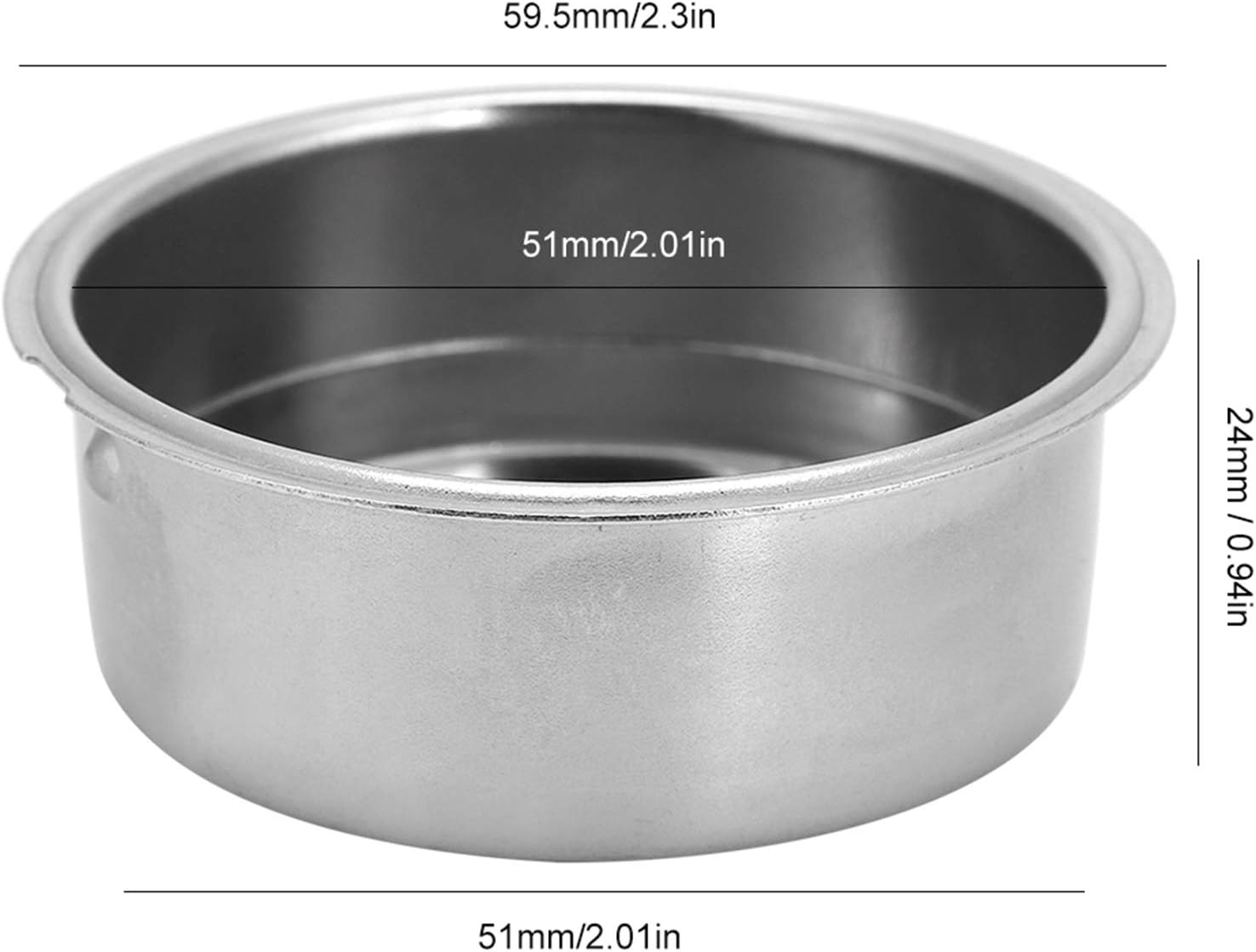 MUNEFE Stainless Steel Filter Basket, Coffee Filter Basket, Espressos Filter Basket for Home Use, Tea Shop, Coffee Shop, Etc image number 3