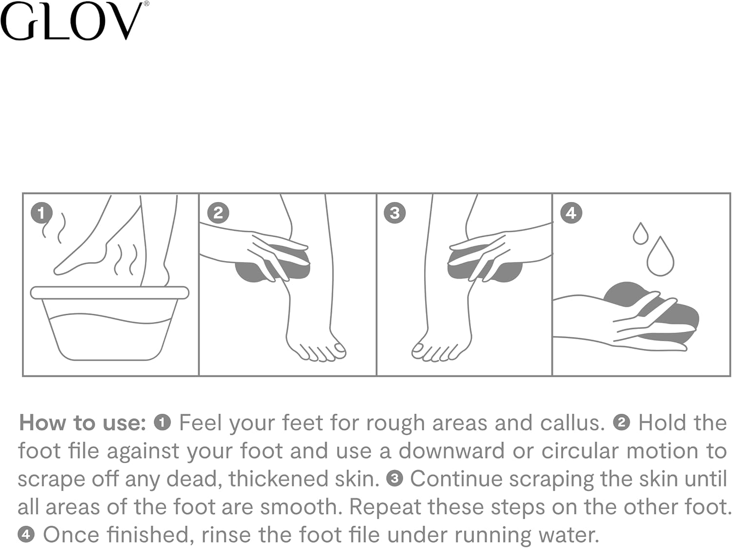 Glov 3D Nano Foot File Glass Material Black Ergonomic Reusable Gentle Callus Removal for Dry and Wet Skin Durable Care Product for Foot Health and Foot Care image number 2