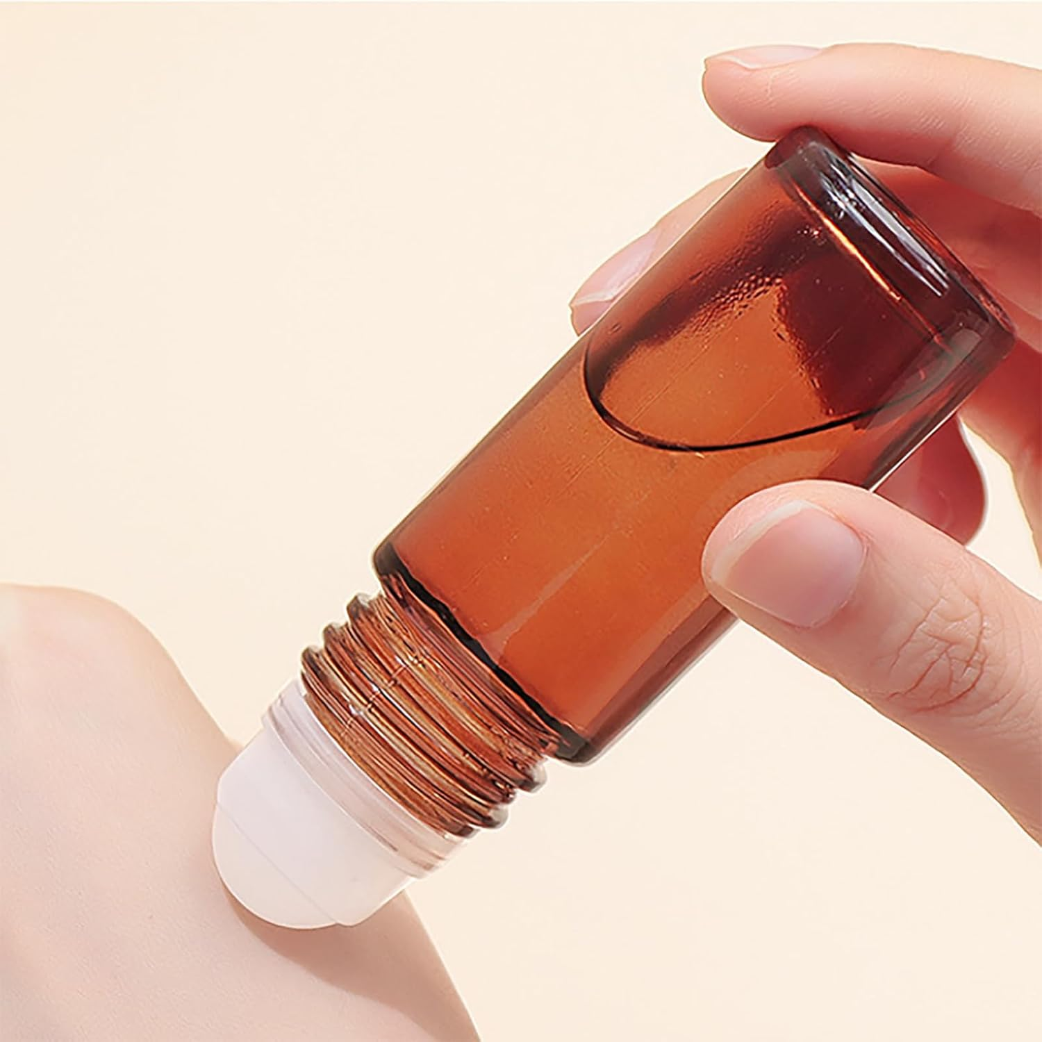 Essential Oil Roller Bottles Empty Refillable Roll on Bottle Leak Proof Deodorant Containers Amber Glass Perfume Roller Bottles image number 5