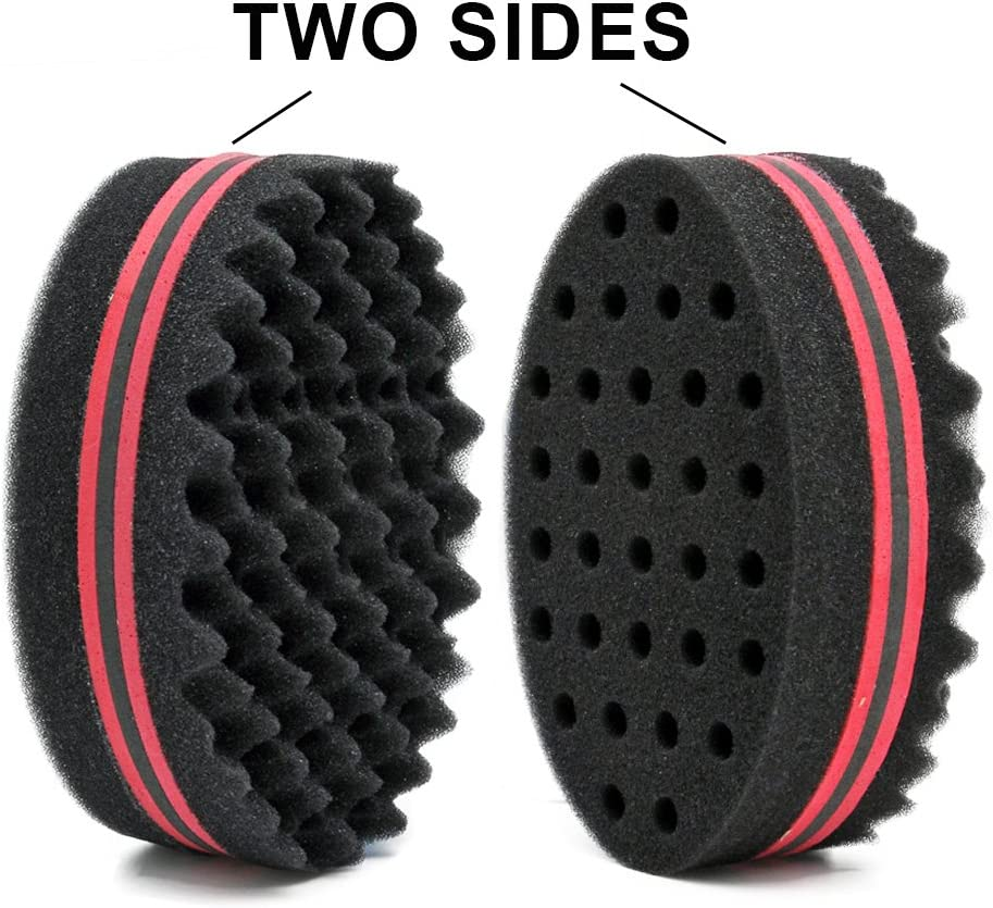 4 Pcs Varied Small Hair Twist Sponge Brush for Dreads Locking Twist Afro Curl Coil Wave Hair Care Tool (Blend) image number 2