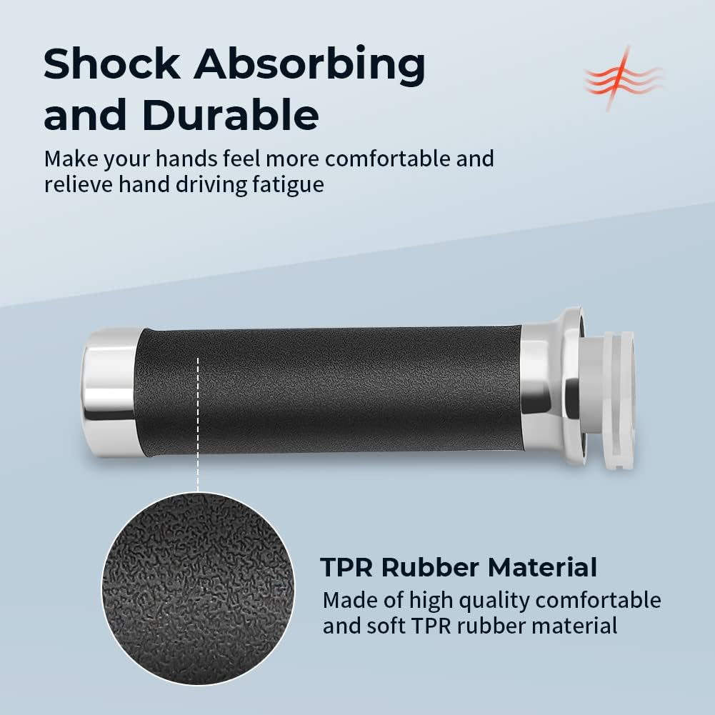 Grip Throttle Tube Replace for Honda OEM:53145-MM8-000, 25Mm Right Grip Dual Throttle Tube & Left Handlebar Grip Suitable for Honda VT XVS Shadow 400/750/1100 Magna Sabre image number 2