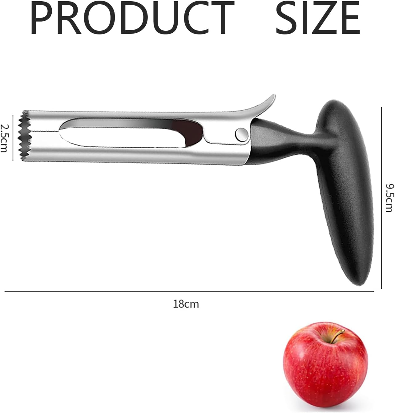 Weenwill Apple Corer,2 Pieces Stainless Steel Corer Slicer Fruit Cutter Apple Corer Remover Kitchen Gadgets Apple Corers for Home and Kitchen Pears Bell Peppers Honeycrisp Apples