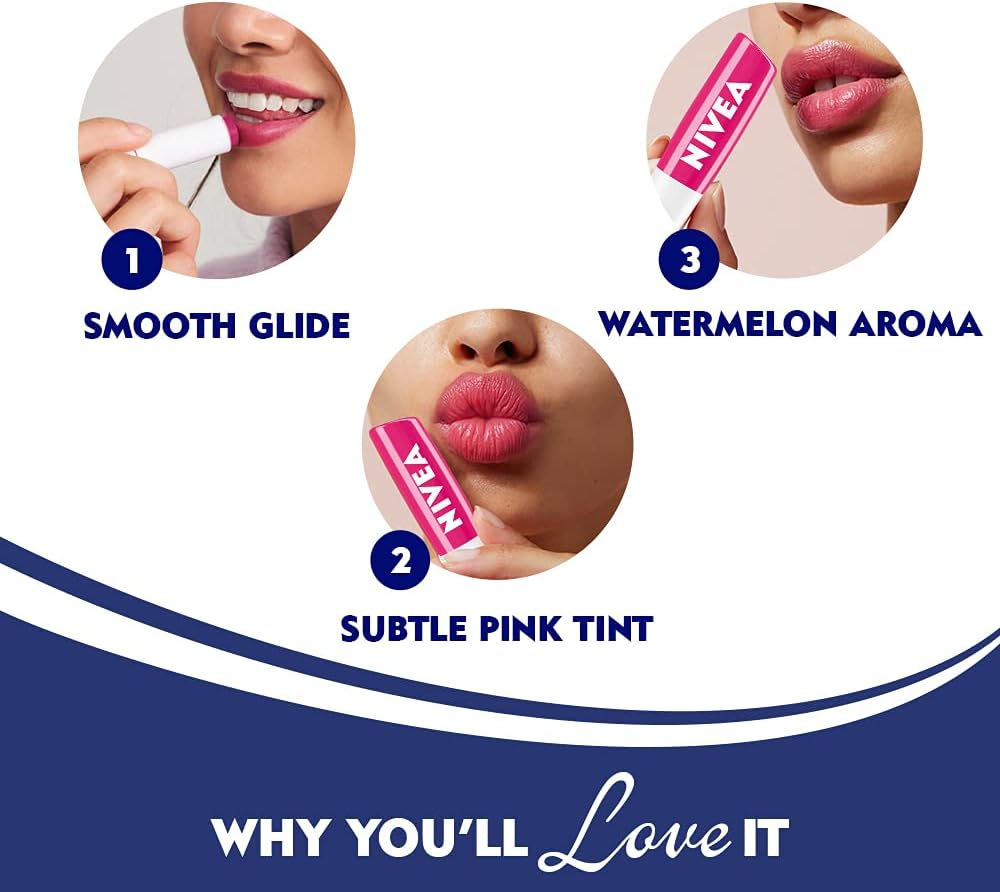 Nivea Fruity Shine Watermelon Lip Balm, 4.8Gm image number 3