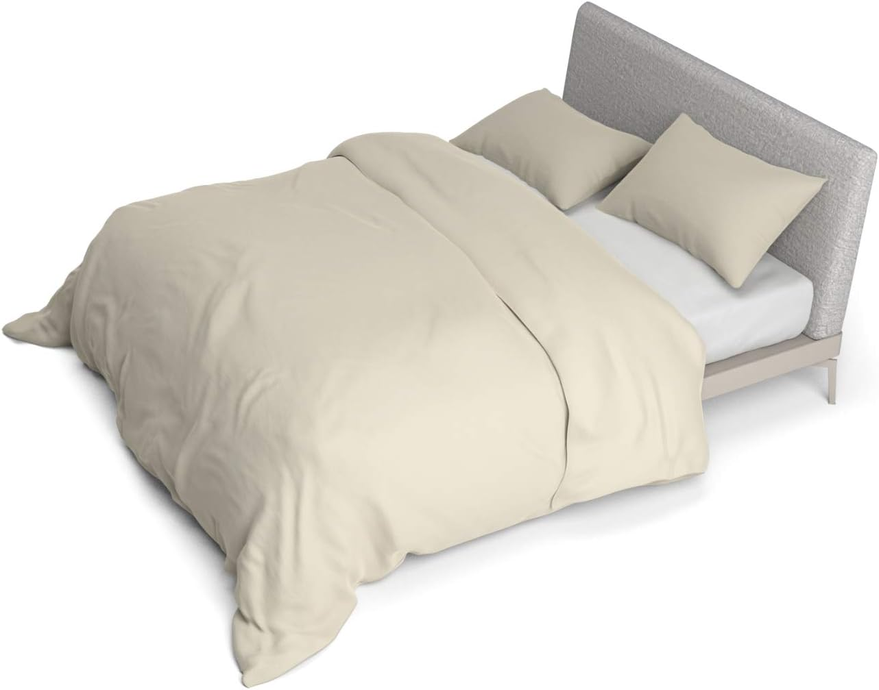 Satin Plain Satin Duvet Cover Set 2 Seats Avio