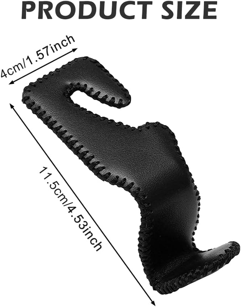 2Pcs Car Hooks, PU Leather Car Vehicle Backseat Headrest Hanger Holder Hook for Handbags, Purses, Coats, and Grocery Bags, Bottle Holder image number 4