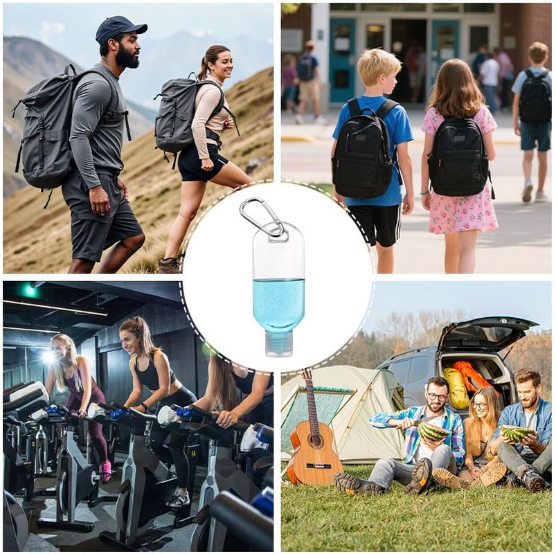 3 Pcs Transparent Hot Sauce Keychain Bottles image number 3