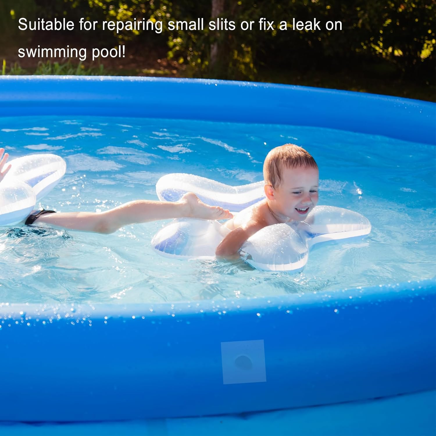 6 PCS Pool Patch Repair Kit,Waterproof TPU Puncture Repair Kit,Inflatable Patch Repair Kit Self-Adhesive,Air Mattress Repair Patch Kit,Vinyl Repair Patch for Inflatable Pool,Swimming Ring,Bounce House