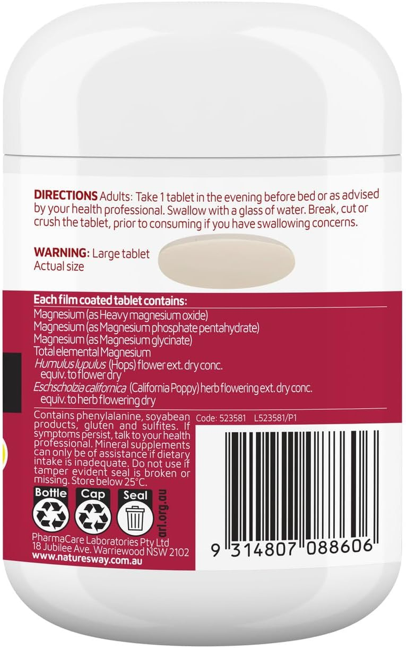 Nature'S Way Magnesium + Sleep Well 60 Tablets image number 1