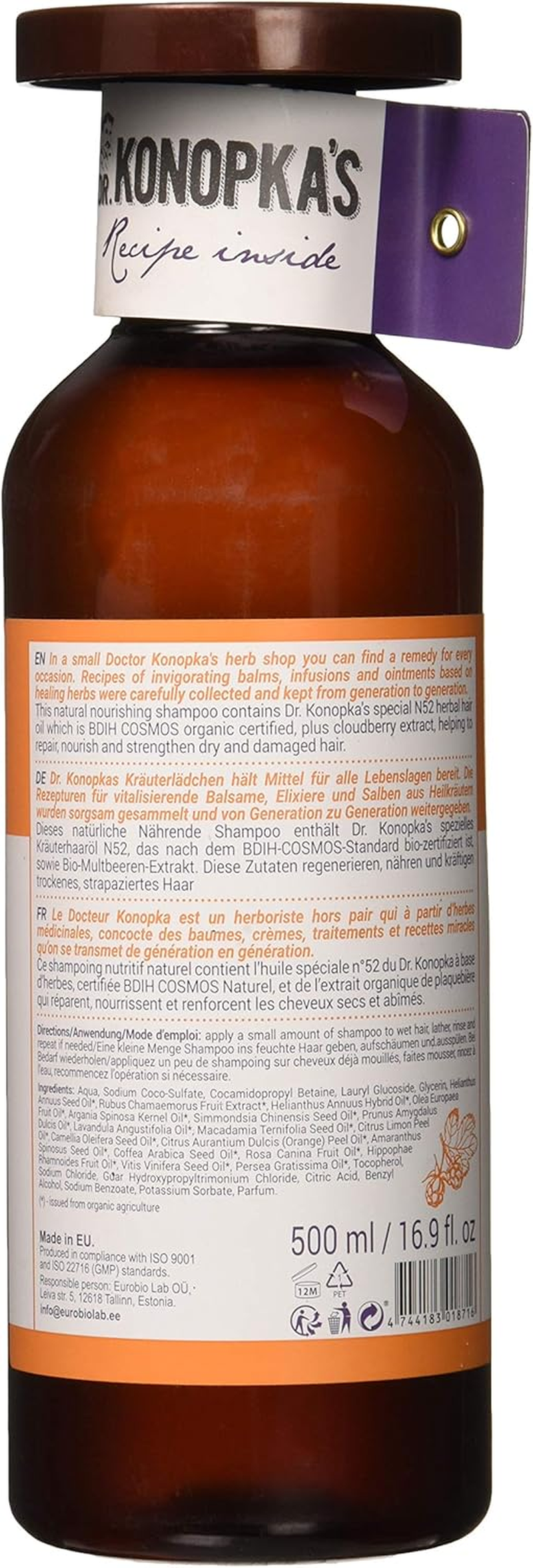 Dr. Konopka'S Natural Shampoo Nourishing 500Ml image number 1