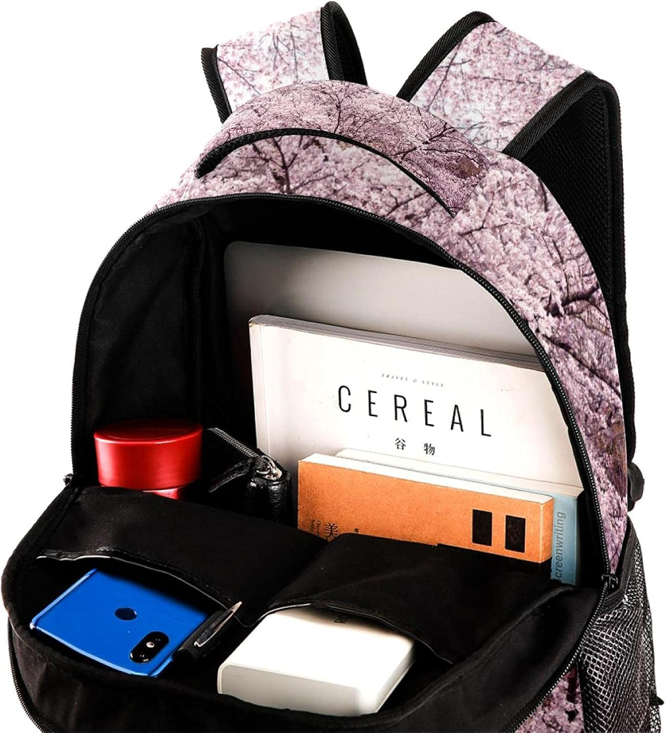 Cherry Blossom Trees Backpack Students Shoulder Bags Travel Bag College School Tote Backpacks image number 3