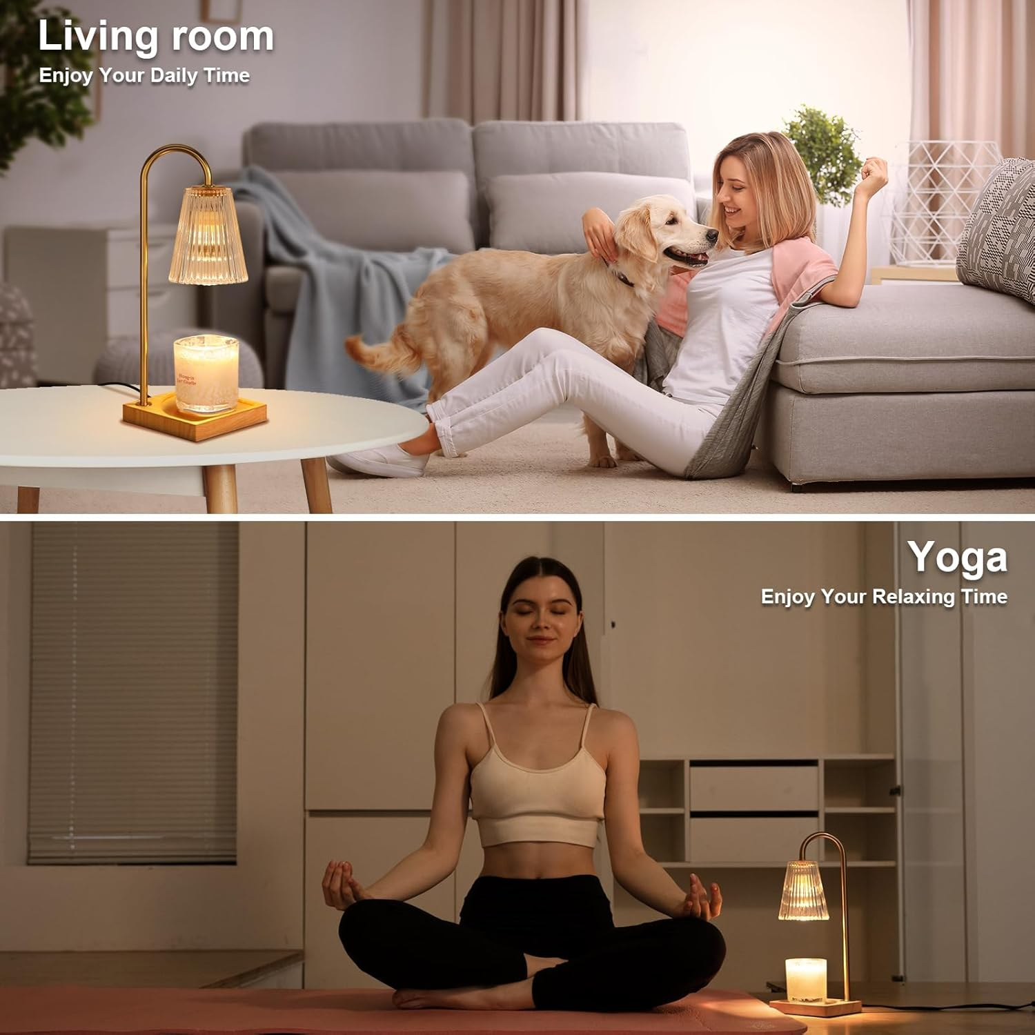 Candle Warmer Lamp Australia, Table Lamp with Dimmable and Timer for Jar Candles with 2 Bulbs, Home D&eacute;cor Products for Thanksgiving Christmas Mother'S Day Birthday Women & Mom Gifts