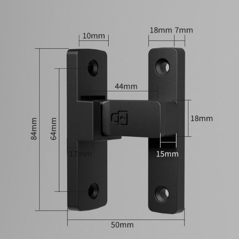 Nightglow 90 Degree Bolt Sliding Door Lock Buckle Working Flip Latch Wooden Fence Door Lock