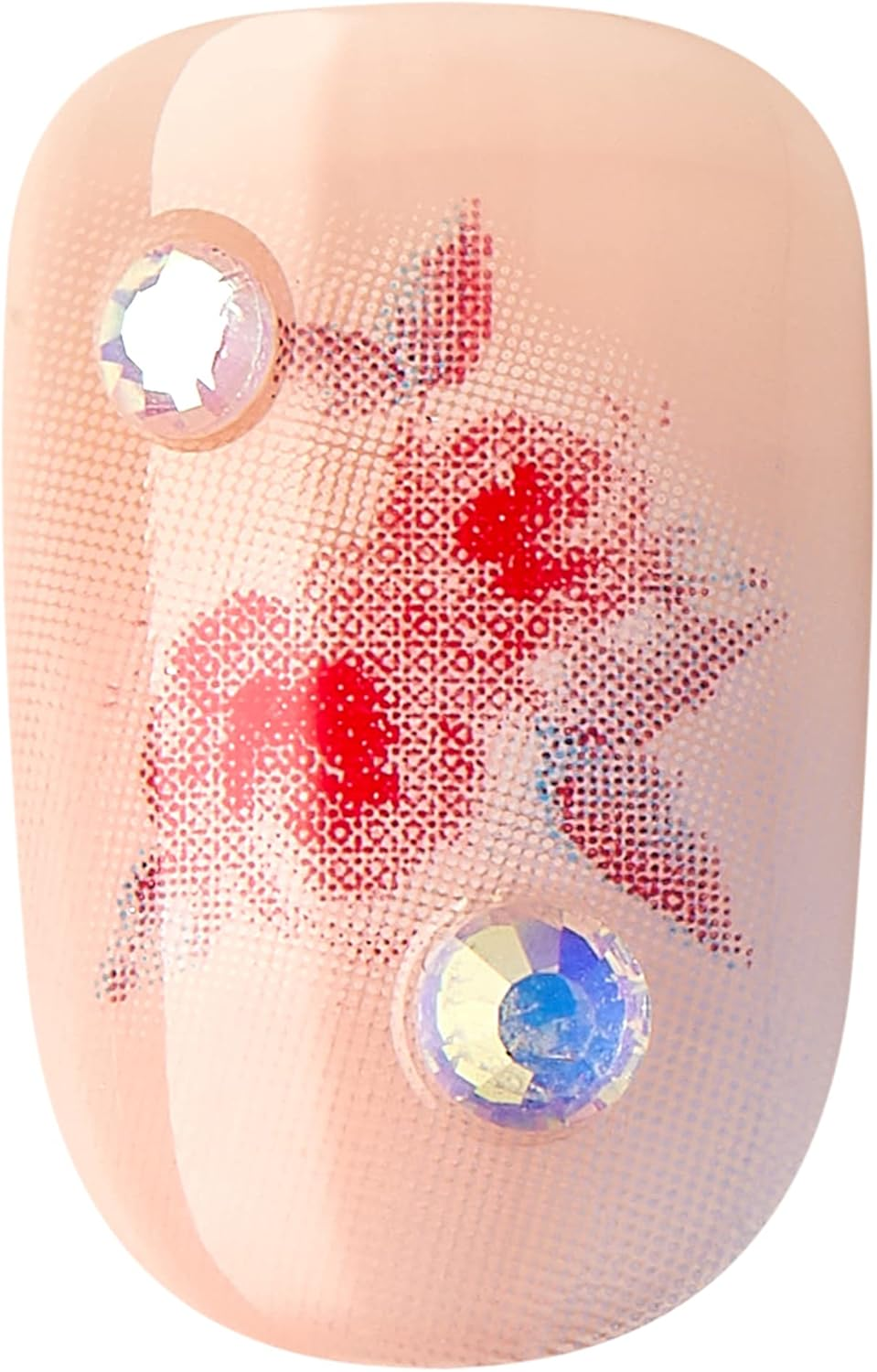 Impress KISS Loveshackfancy X Press-On Manicure Limited Edition, Style "Sunkissed Peach" Short Square Pink Press-On Nails, Includes Prep Pad, Mini Nail File, Cuticle Stick, & 30 Fake Nails image number 6