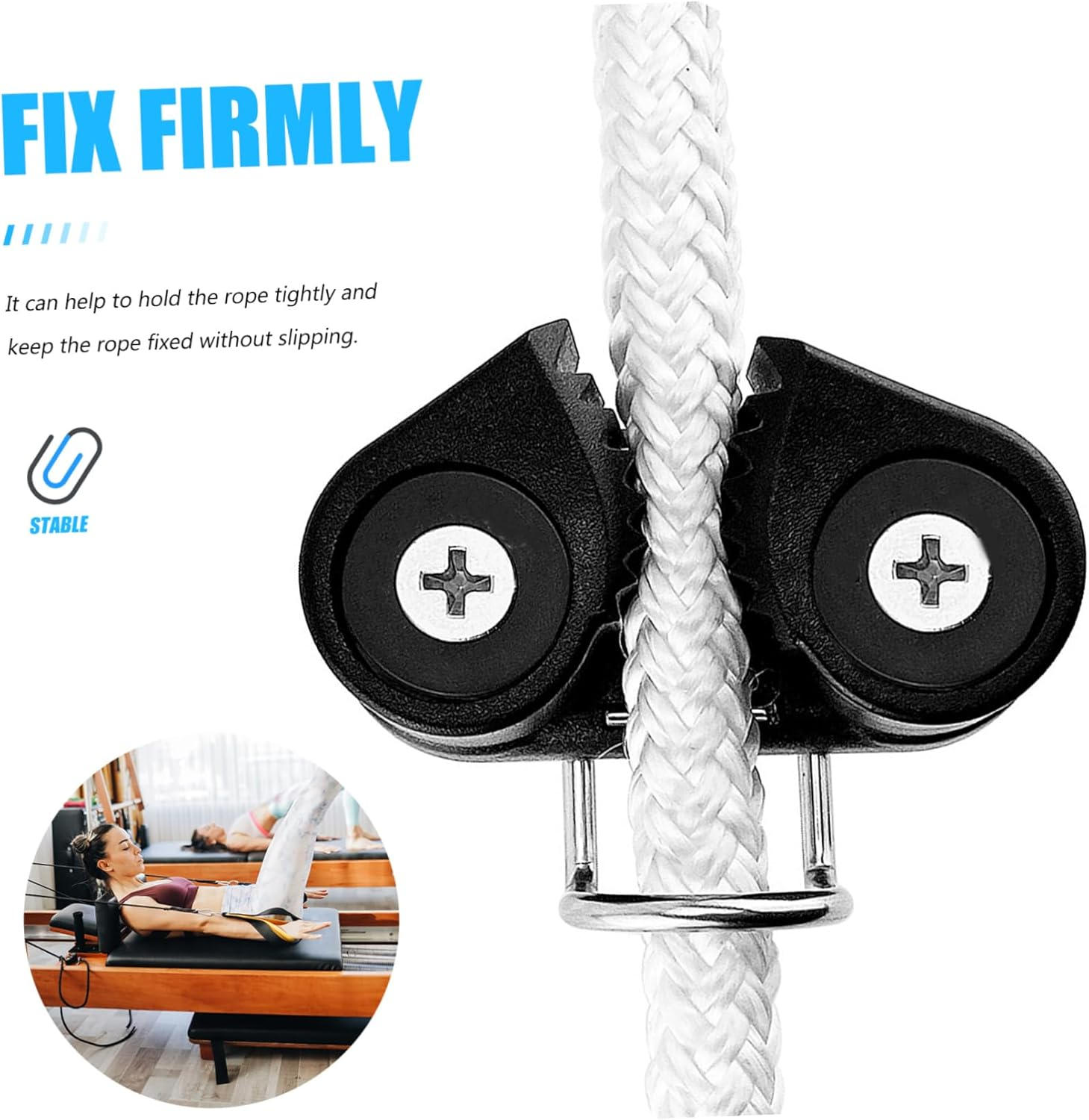 Toddmomy Exercise Bands Roll-Ball Rope Clamp Nylon Cam Cleat High Load Gym Equipment image number 1