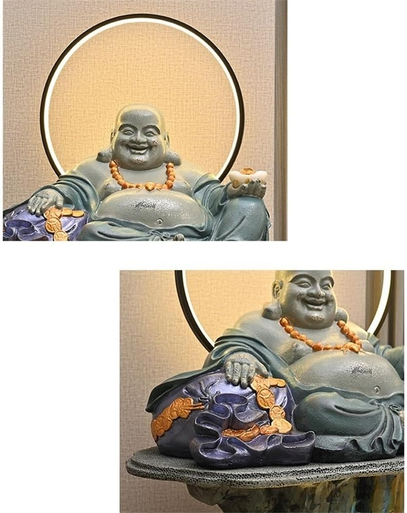 Outdoor Fountain Living Room Zen Fountain Company Housewarming Opening Gift Fortune Water Ornaments(Yellow) image number 4