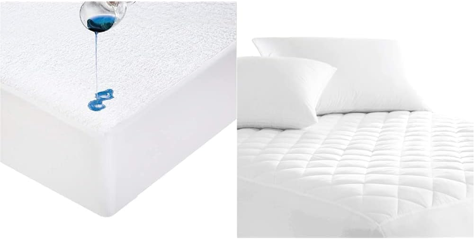 Luxor Cotton Terry Fully Fitted Waterproof Mattress Protector - 7 (Queen) & Australian Made Fully Fitted Cotton Quilted Mattress Protector Machine Washable (All Size) (Queen) image number 4