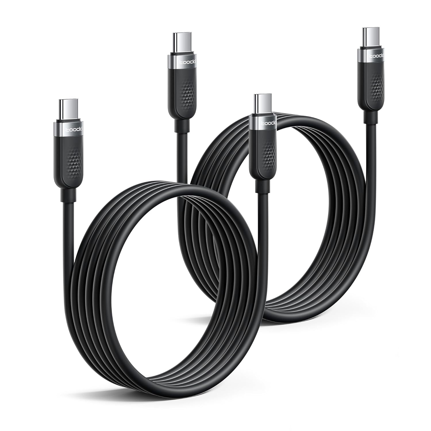 Toocki 3-Pack 2M USB-C to USB-C Cables 60W, Fast Charging Silicone Cords Compatible with Iphone 17 Pro Max/16, Ipad Pro, Samsung Galaxy S25/S24/S23, Switch, Macbook Air, Pixel (Multi-Color)