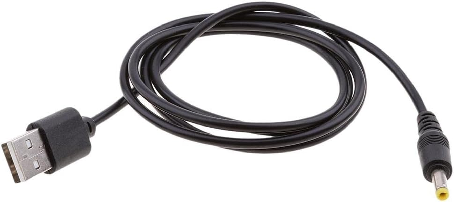 Prettyia USB 2.0 a Male to DC 4.0X1.7Mm 5 Volt DC Barrel Jack Power Cable for USB to DC 4.0X1.7Mm Cable Cord Black (DC 4.0Mm X 1.7Mm)