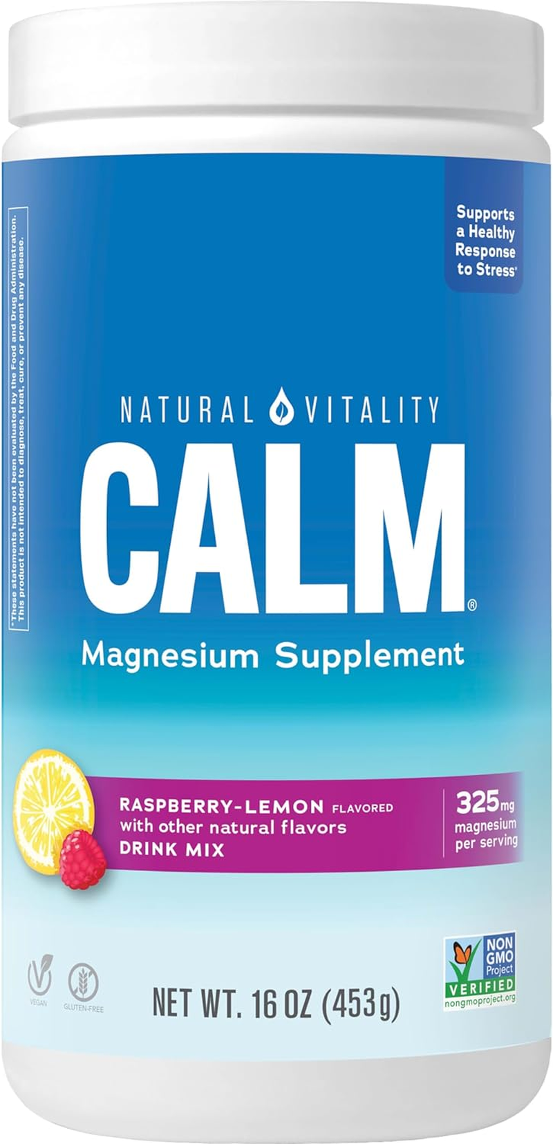 Natural Vitality Calm, #1 Selling Magnesium Supplement, Anti-Stress Drink Mix Powder, Raspberry Lemon - 16 Ounce image number 2