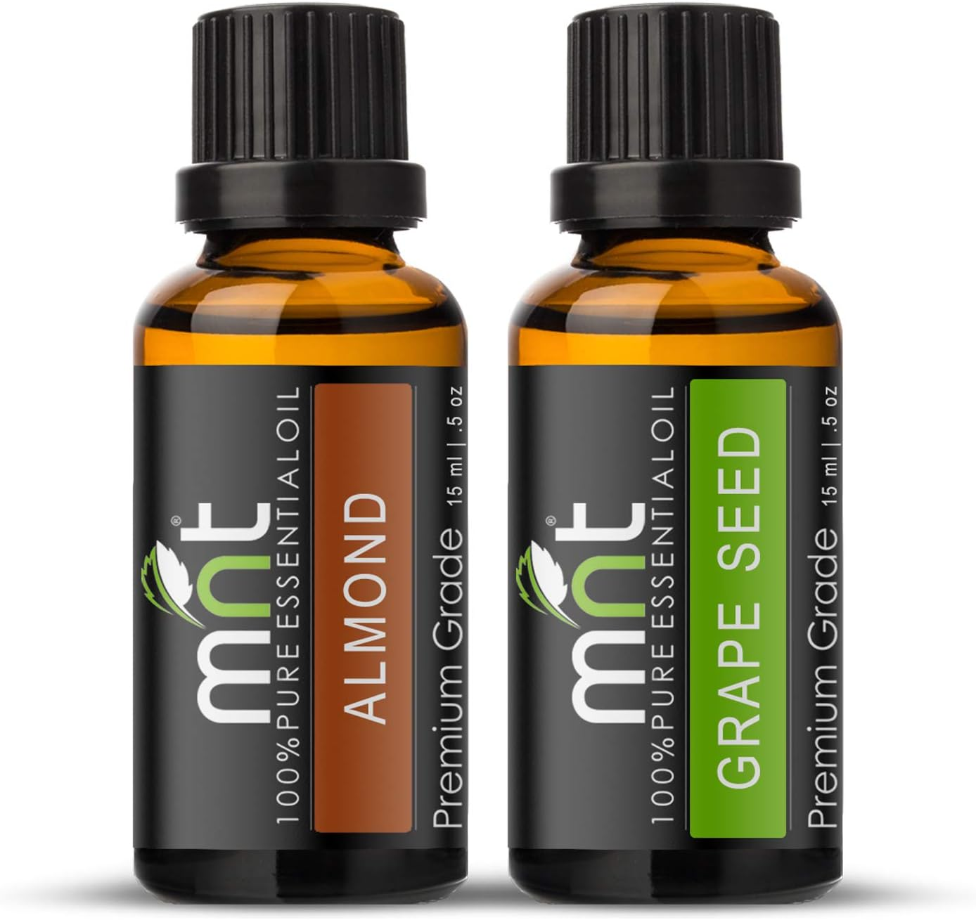 MNT Almond & Grapeseed Oil Combo for Hair Growth & Skin Care (15ML Each) - 100% Pure Natural Oil