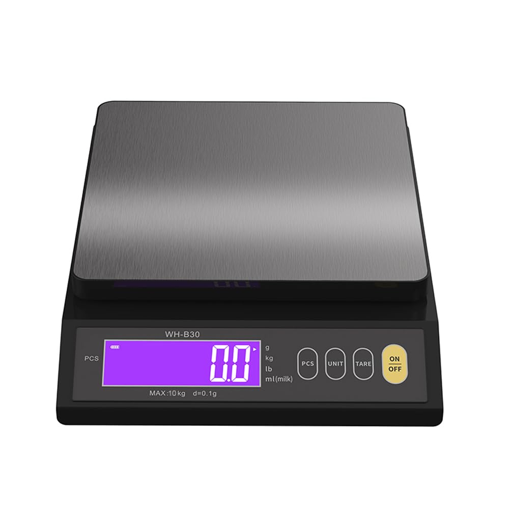 Rechargeable Baking Electric Scale IP67 Waterproof High Accurate Kitchen Scale with Counting Tare Zeroing Auto Power off Unit Conversion Function Black 10Kg 0.1G image number 3