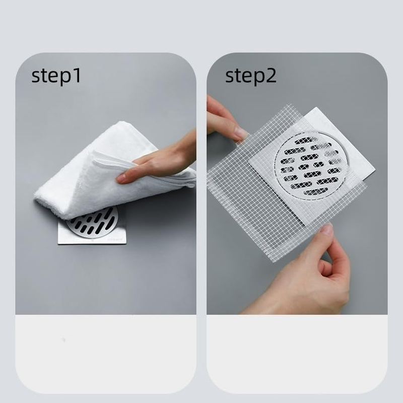 Shower Drain Hair Catcher, Strainers Catcher Mesh Stickers for Bathtub Drain,Shower Filter (Square,100Mm) image number 4