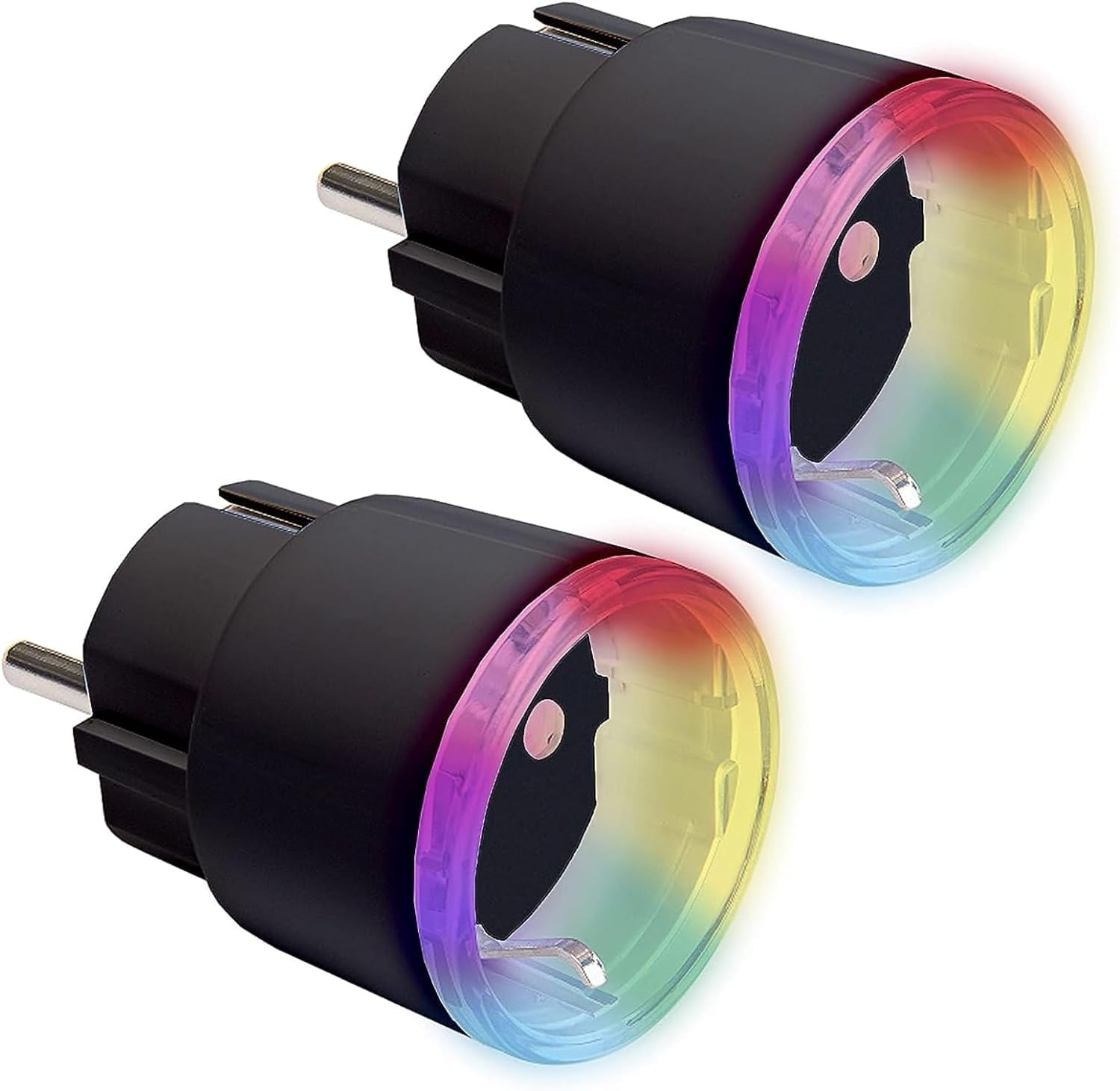 Shelly plus Plug S Dual Pack &ndash; Smart Socket Compatible with Alexa and Google Home, Programmable Voice Control, Bluetooth; Wi-Fi Device for Device Automation, Black image number 1