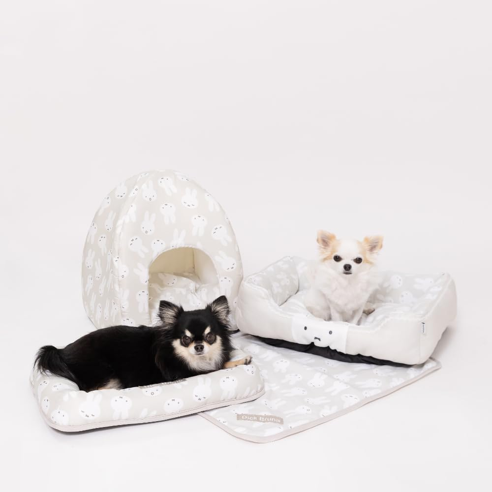 Three Arrows Miffy Face School Sofa for Dogs and Cats, Gray