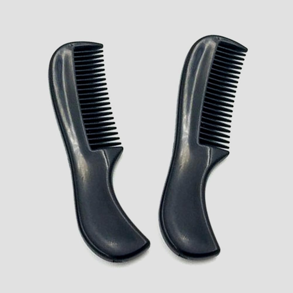 CALLARON Pack of 10 Mini Beard Combs Fine Curly Beard Brush Body Care Moustache Combs for Men Pocket Fine Tooth Comb Small Styling Fine Beard Comb Folding Mini Comb Black Plastic image number 3