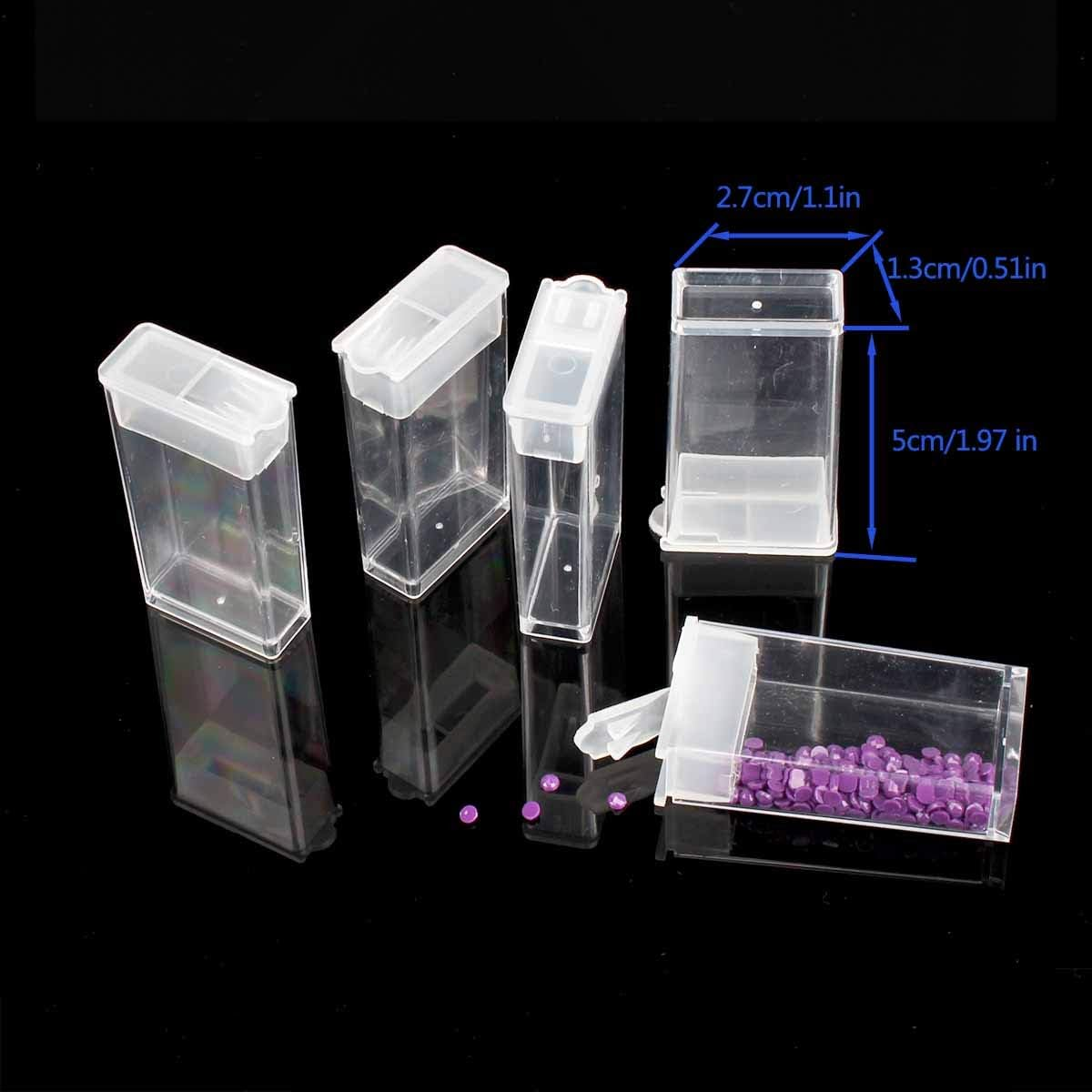 Eiito Diamond Painting Accessories Storage Boxes,5D Diamond Embroidery Beads Art Kits Case Container,(64Grids) (White) image number 6