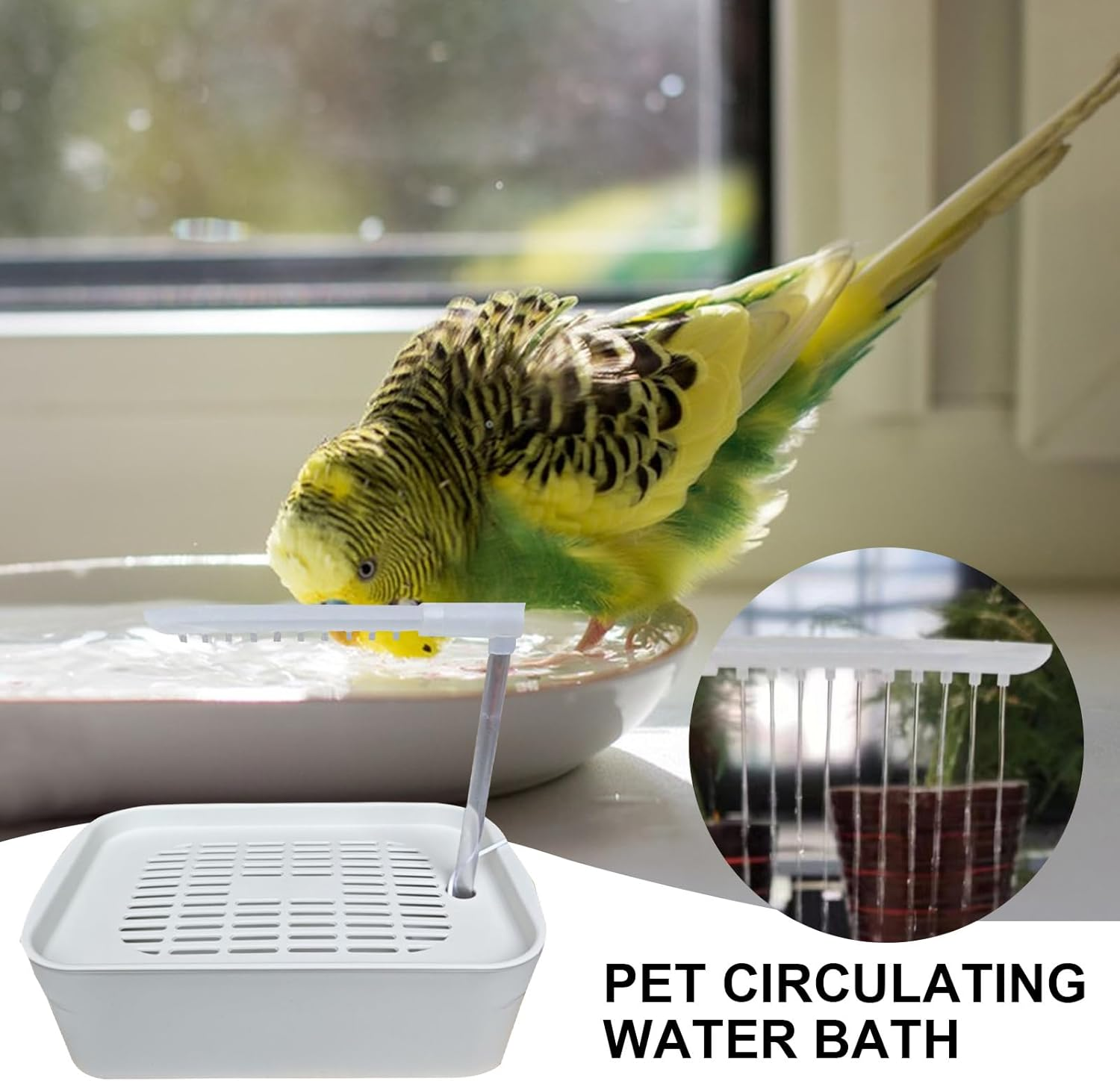 Parrot Bath - Easy to Asѕ Bird Shower Bath | Electric Parrot Bathtub | Automatic Pet Bird Shower | Parroț Bathing Artifact or Both Home Pets and Professional Breeding Environments