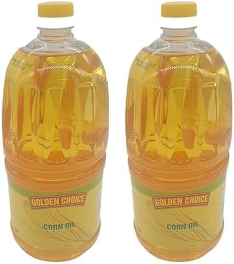 Golden Choice Corn Oil | Pure Cooking Oil Suitable for Frying, Baking and Sauteing | Neutral Taste for Everyday Recipes, Low in Omega-3 Fatty Acids, Premium Kitchen Essential | 2 Litre Bottle