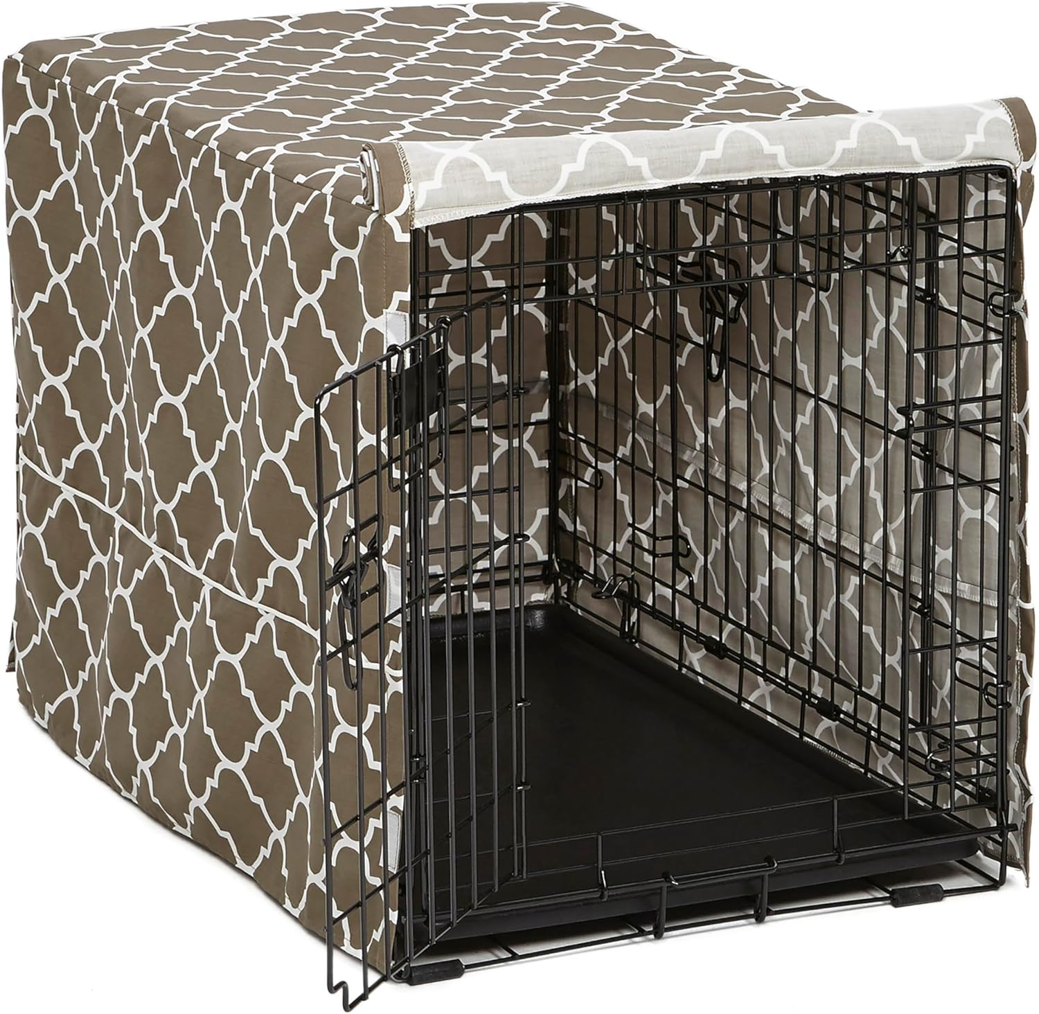Midwest Homes for Pets Dog Crate Cover, Gray Geometric Pattern, 30-Inch