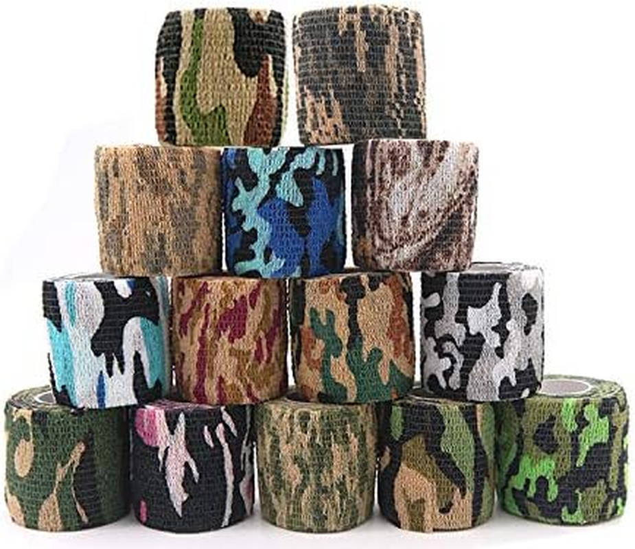 EKIND Multi-Functional Self-Adhesive Camouflage Tape Wrap, Waterproof and Non-Slip for Hunting Guns, Knife Handles, Camping Gear and More - 14.7Ft Total Length (Black White Camo, Pack of 4) image number 6