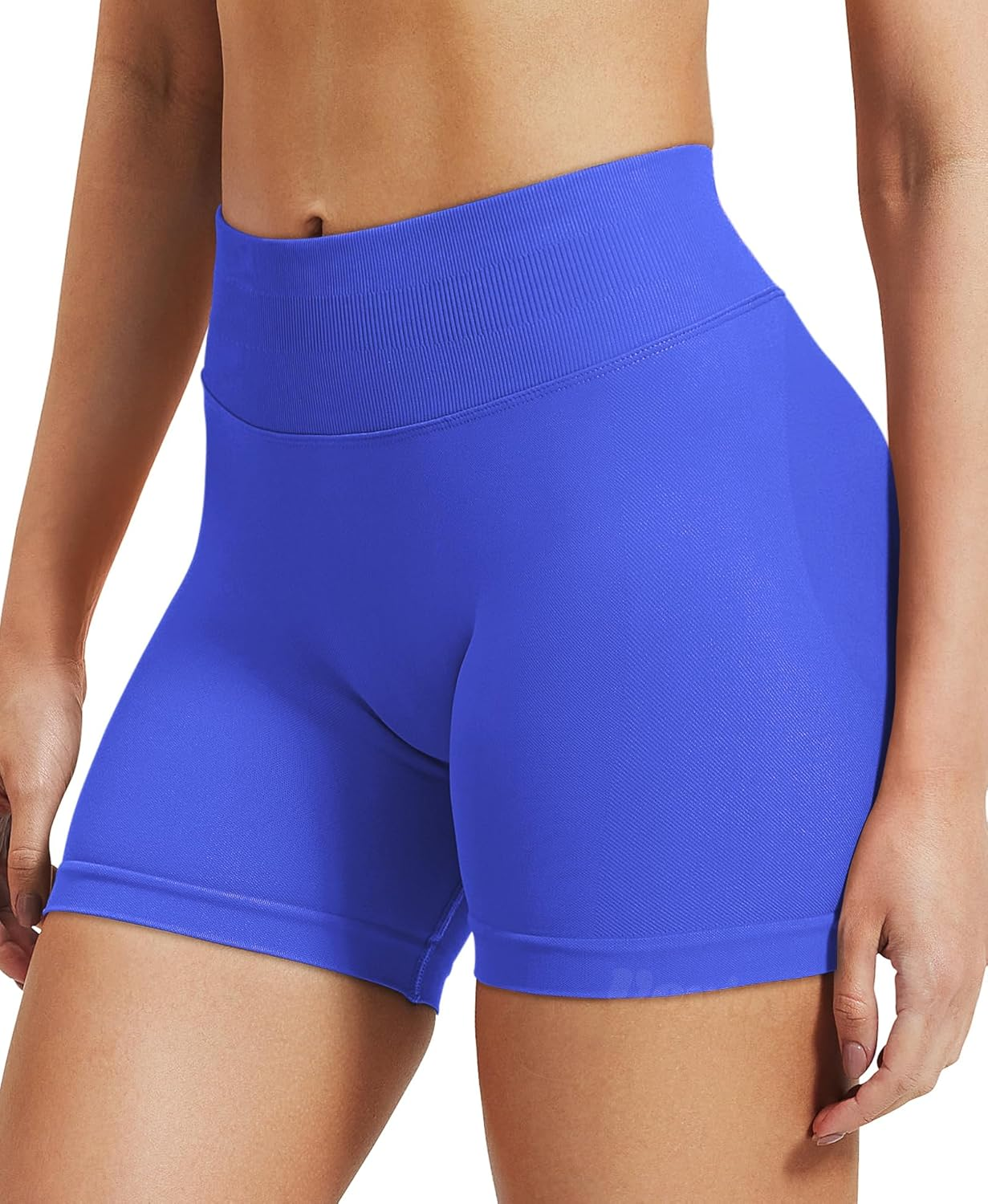 'VOYJOY Women Workout Impact Shorts 3.6''/ 4.5''/ 6'' Scrunch Butt Lifting Gym Shorts Seamless Booty Biker Shorts' image number 3