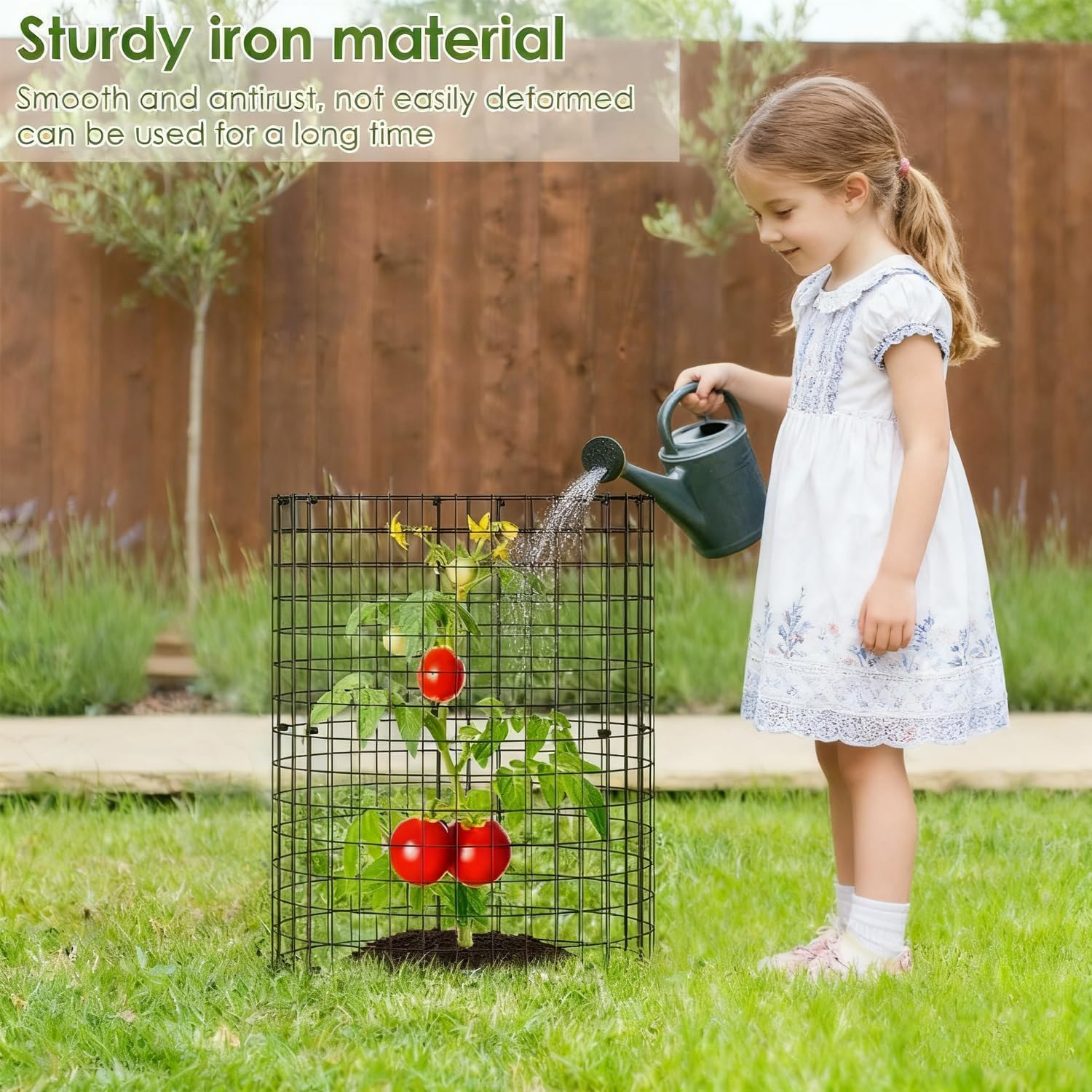 Xinghonyac 15 Pcs Plants Protector from Animals, Metal Wire Botany Protective Cover with Ground Pegs and Nylon Ties, Garden Plant Protection Net to Keep Animals Out for Indoor Outdoor Garden image number 3