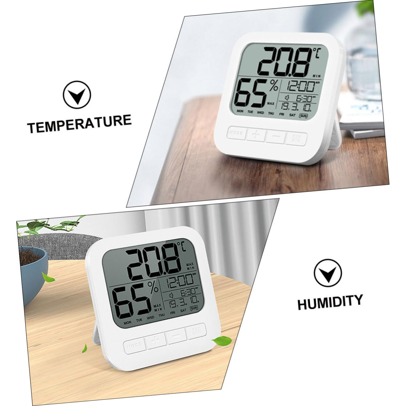 Digital Indoor Hygrometer Thermometer with High Accuracy Humidity LCD Display Records Alarm and Snooze for Home Nursery Office Climate Monitoring image number 6