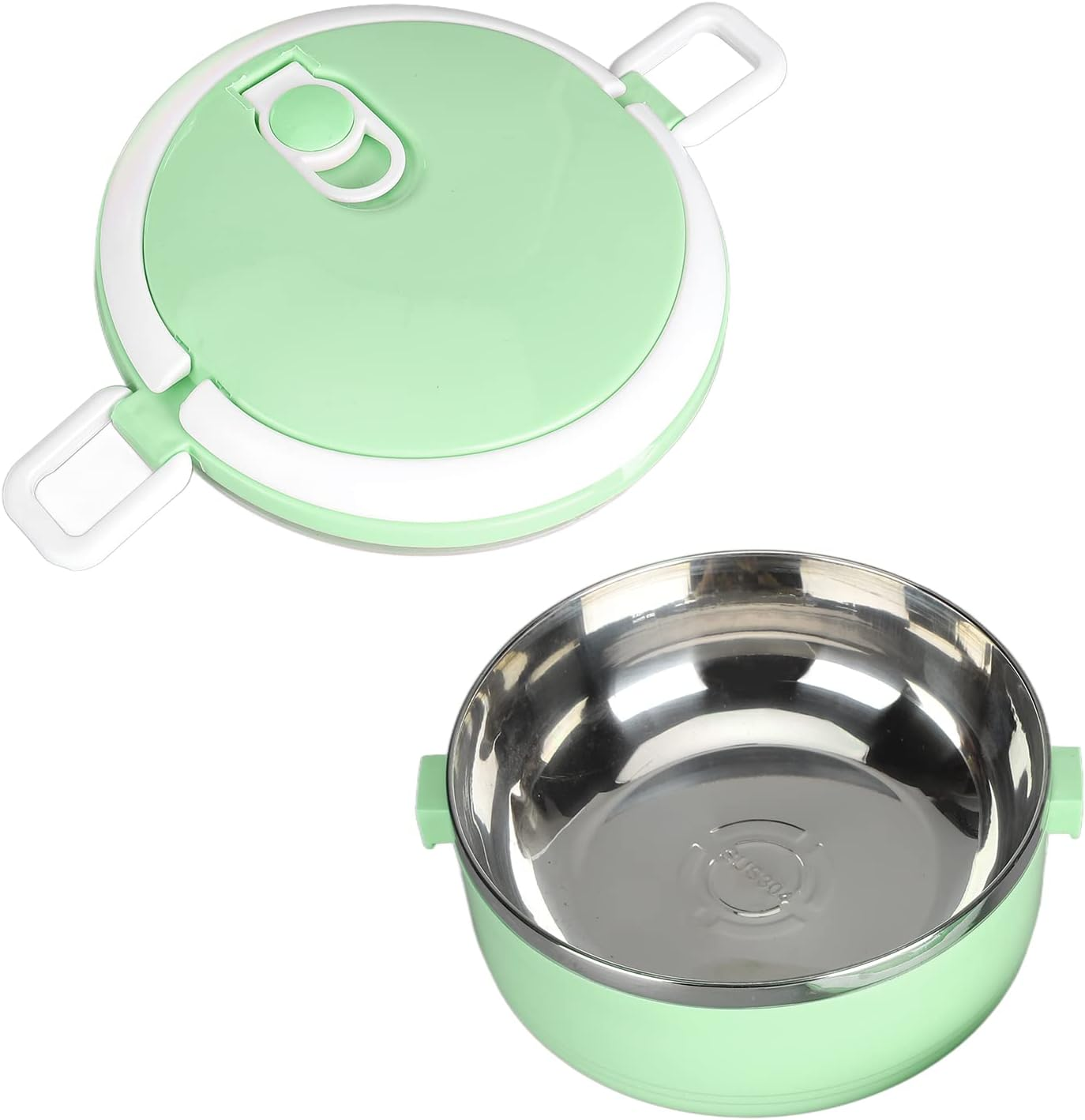 Thermal Insulated Food Box, Tight Stackable Thermal Lunchbox Silicone Sealing Ergonomic 304 Stainless Steel for School image number 5