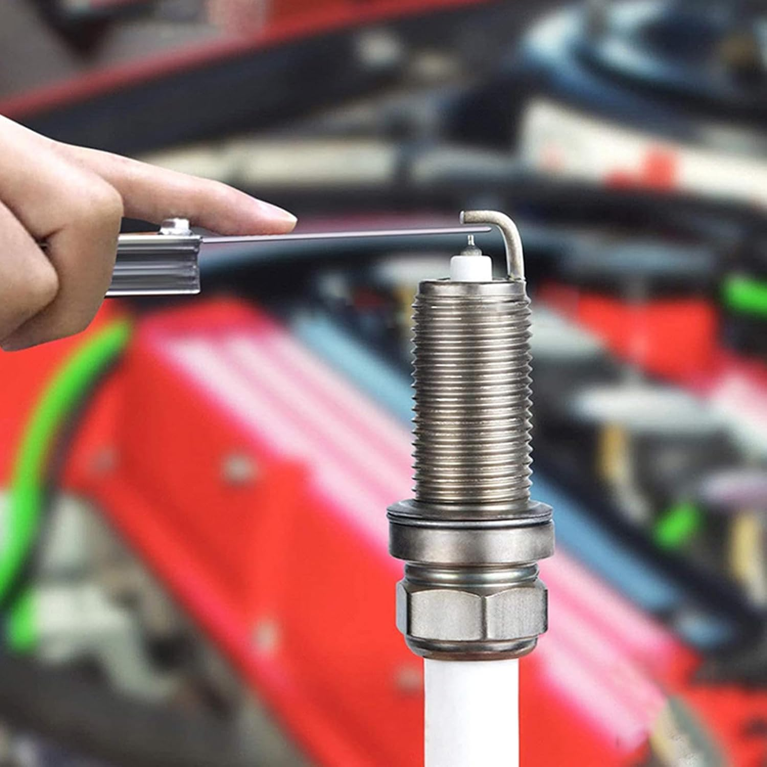 Metric Feeler Gauge,32X Removable Feeler Gauge Stainless Steel | Metric and Imperial Measuring Tool, Valve Thickness Ruler for Automotive Maintenance image number 6