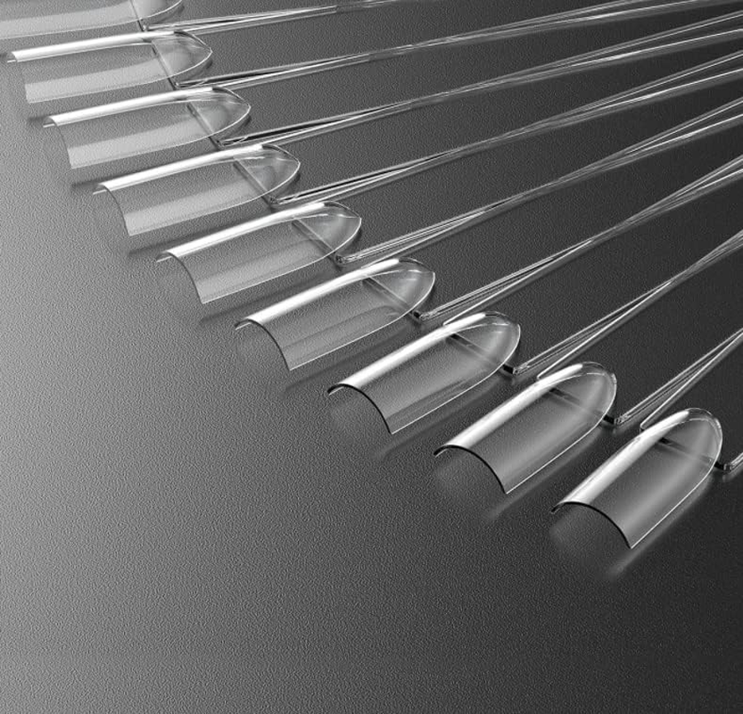 100 Pieces Nail Polish Color Display Swatch Sticks Transparent Clear Connecting Ring Nail Art Fan Shaped Practice Nail Tips