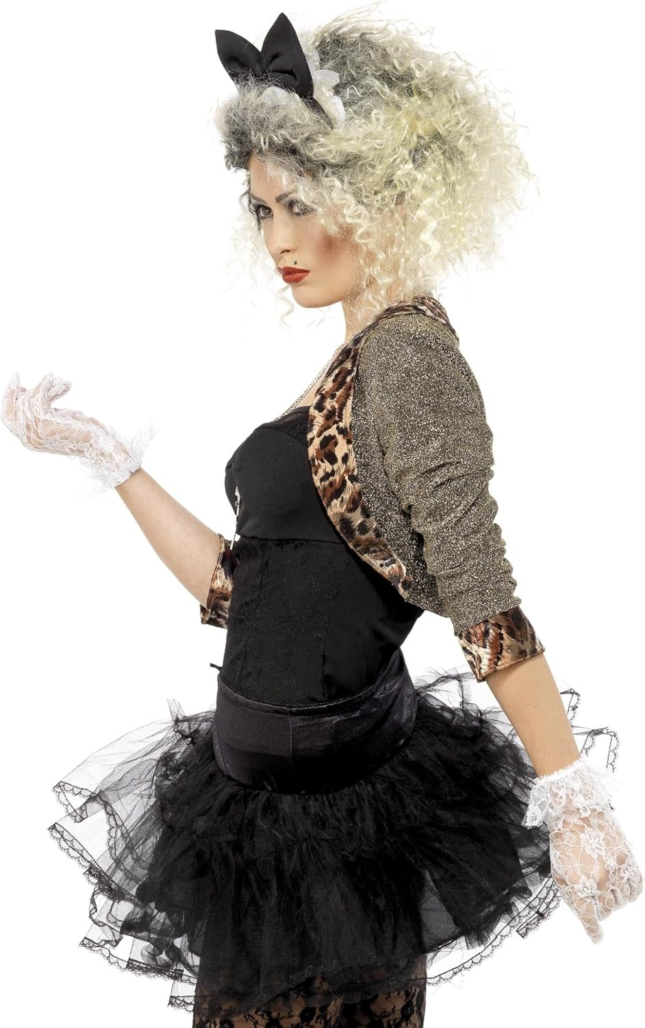 Smiffy'S Women'S 80'S Wild Child Costume, Jacket, Top, Tutu, Leggings Gloves and Headband, Back to the 80'S, Serious Fun, Size 10-12, 36233 image number 1