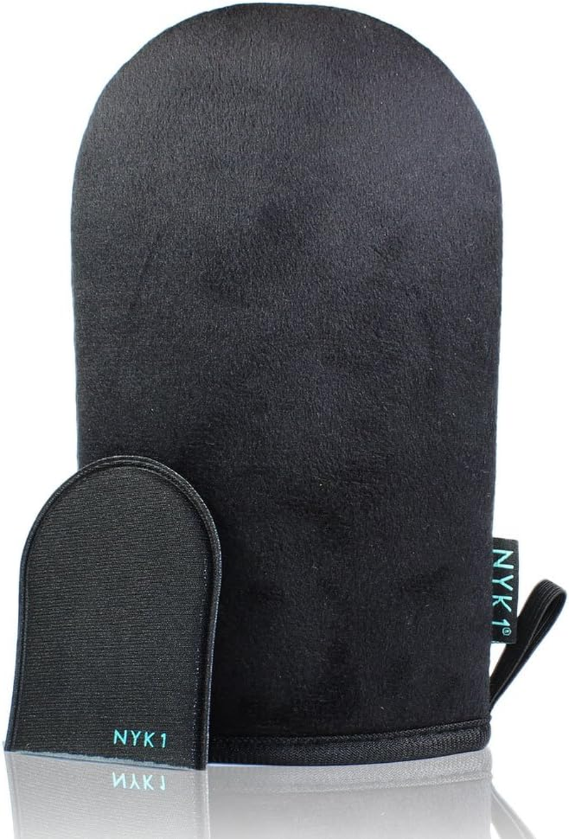 Self Fake Tan Tanning Mitt - 5 Star Luxury Velvet Glove Mit Applicator for Mousse, Spray, Oil, Cream, Foam, Sands Body Bronzing Streak Free Skinny Gold Bake Tanforce Australian Dark Sunkissed (Black) image number 3