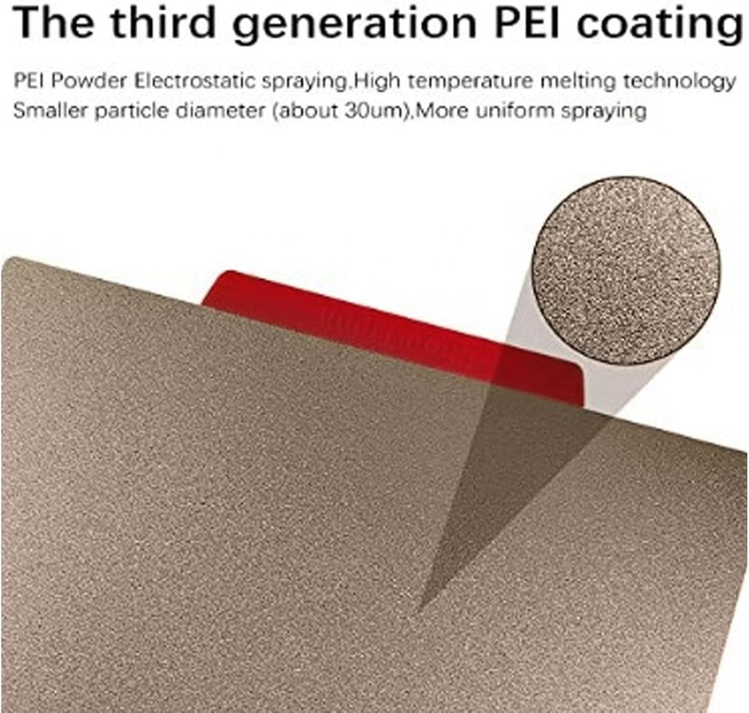 PEI Build Plate 430X430Mm, Double Sided Magnetic 3D Printer PEI Sheet for Kobra2 Maximum, Flexible 3D Printing Textured Bed Cover Build Platform, 3D Printer Accessories image number 6