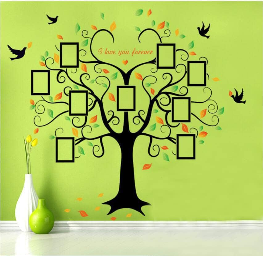 Pinenjoy Large Family Tree Wall Sticker Photo Frame Wall Decal 63X80Inch Removable Self-Adhesive Vinyl Wall Clings for Living Room Bedroom Decoration image number 3