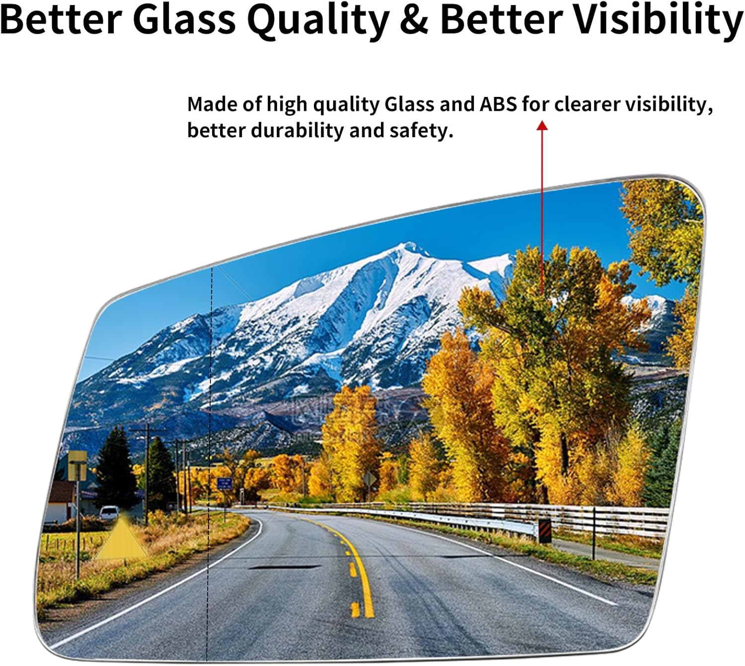 LOIYLLEN Left Side Mirror Replacement for Mercedes Benz a B C W204 E W212 S W221 GLA GLK - Left Side Mirror Glass, Rear View Mirrors Glass with Power Heated & Blind Spot(A2128102121) image number 5