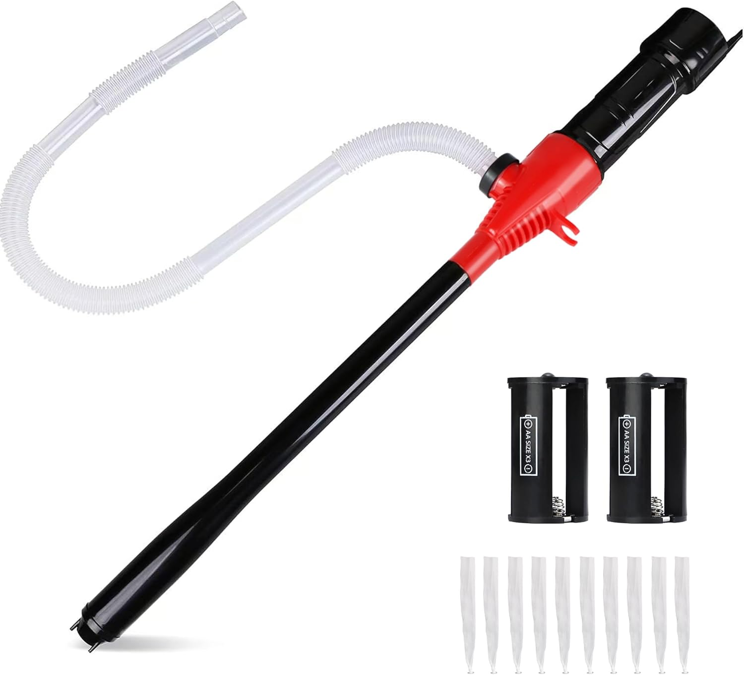 Portable Transfer Pump Battery Operated Electric Siphon Pump for Gas Fuel Diesel Transfer 3.5GPM Flow Oil Extractor - Ideal Gasoline Transfer Pump Easy to Use Hand Fuel Pump image number 5